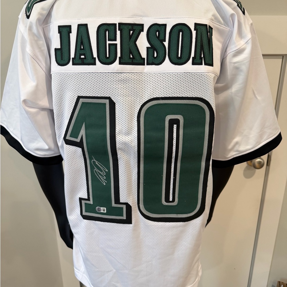 Desean Jackson Philadelphia Eagles Autographed Custom Jersey XL; Beckett COA